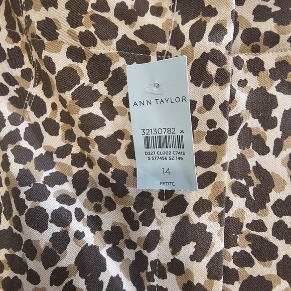 NWT Ann Taylor Leopard-Print Pants - Picture 4 of 5